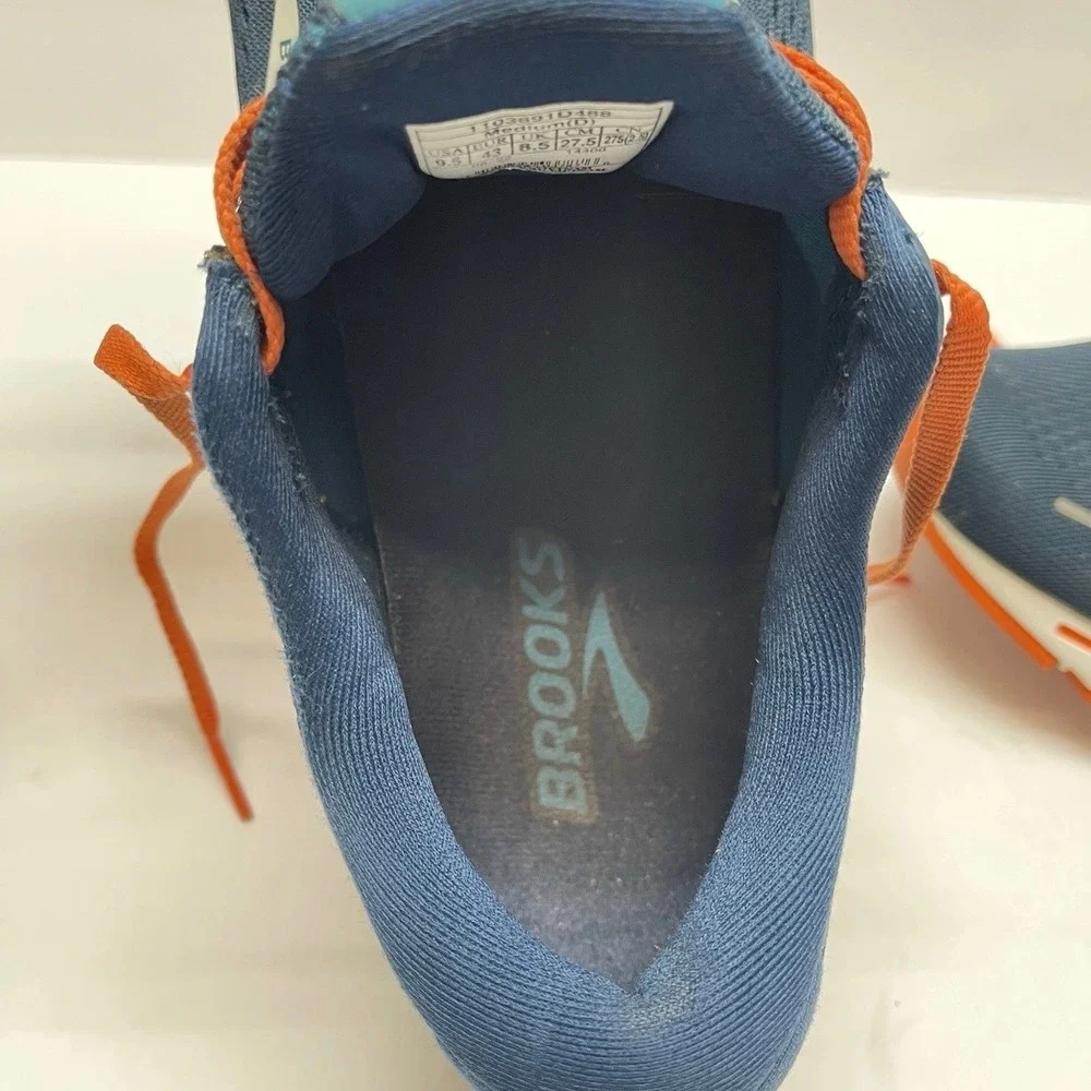 Brooks Ghost 14 Running Shoes Mens 9.5 DNA LOFT Mesh Blue Orange Solid